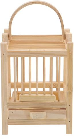 WEKADRIN Gabbia per Insetti Ventilata in bambù 8X8X8 CM Chiusura Sicura Terrario per Piccoli Animali Domestici e Kit per Allevamento di Grilli e Cavallette per Osservazione e Trasporto