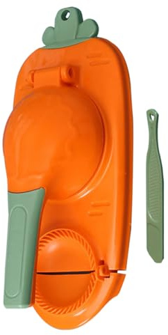 SUPVOX Moule à Raviolis Compact en Plastique Orange, Presse-Pâte Portable pour Fabrication de Raviolis, Boulettes et Mini-Tartes, Ustensile Manuel Cuisine Domestique et Débutants