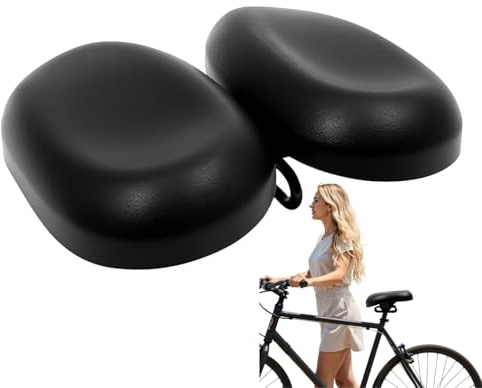 Fahrradsattel Ergonomisch Nasenlos, Breiter Bequemer Fahrradsitz mit Stoßdämpfung & Verstellbarer Breite, Wasserdicht Weich Komfort Sattel für MTB Trekking Rennrad Heimtrainer Damen Herren