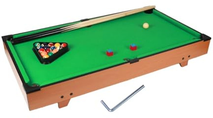 QUXVUIS Mini Billiards Table Fun Game Compact Tabletop Adults Kids Fun | Developing Focus And Hand Coordination Mini Pool Table Set Billiards Game Small Tabletop
