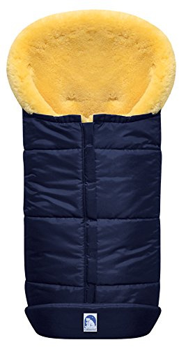 Eisbärchen 975 MA Premium - Saco de abrigo de piel de cordero, color azul marino