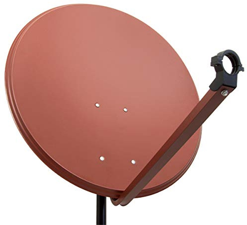 Premium X PXA100 Satellitenschüssel 100cm Aluminium Ziegelrot Satellitenantenne SAT Spiegel mit LNB-Tragarm und Masthalterung