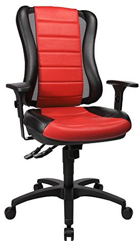 Topstar HE30PS033 kontorsvridstol Head Point RS inklusive armstöd med tvåfärgad stoppning Röd/svart