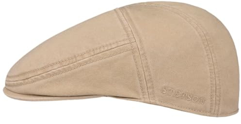 Stetson Paradise Cotton Flatcap Schirmmütze UV-Schutz 40 Herren Sommer Winter beige XXL (62-63 cm)