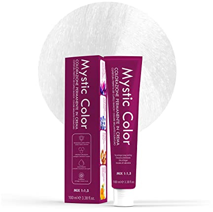 Mystic Color, Tinte para el Cabello, Fórmula Enriquecida con Aceite de Argán y Caléndula, Coloración Permanente en Crema de Larga Duración, Rubio Platino Super Claro 11, 100 ml