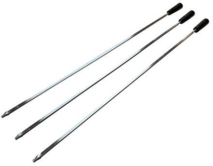 Replacement Cypriot Charcoal BBQ Rotisserie Skewers in Stainless Steel (x3)
