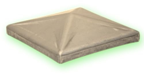 Déco fer Forgé- COUVRE POTEAU PROTECTION INOX -Décoration Capuchons Cloture- Chapeau design pour Tube Carré- Support Base Diamètre 120 X 120 mm -Usage Interieur Exterieur Satisfaction Garantie Robuste