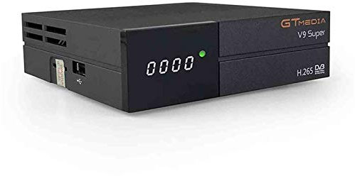 GT Media V9 Super DVB S2 Satellite Digital TV Receiver Decoder with Built-in Wi-Fi Support H.265 1080P Full HD Share IPTV Network, YouTube, PVR Ready, CC AM, Newcam, Full PowerVu, DRE & Biss Key
