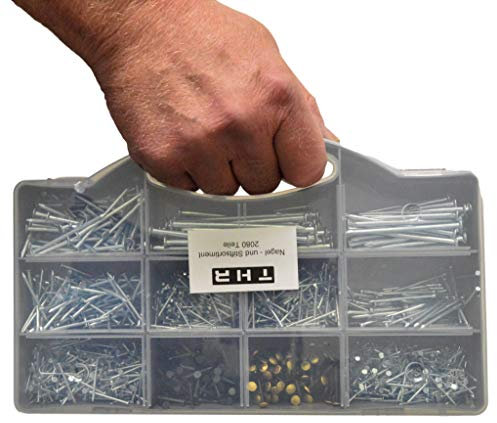 Nagelsortiment Nägel Sortiment Box Drahtstifte Set im Koffer 2080 Teile von klein bis groß 19-75mm