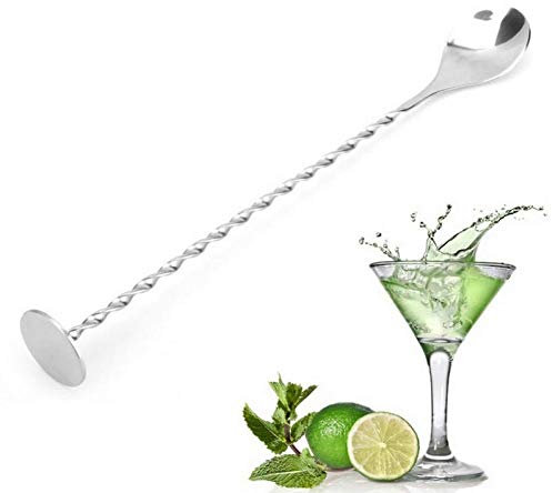 1pc Twisted Mixing Spoon, Stainless Steel Mixing Spoon, Long Spoon, Bar Spoon, Bartender Tools Accessories
