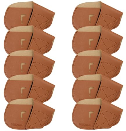 GOCHSS I Golf Iron Headcovers 10pcs PU Fit Both Right-Handed Clubs Golf Club Protector for Titleist Callaway Ping Taylormade Fit More Brands Golf Iron.（Yellow）