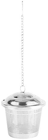 Edelstahl Gewürzkugel, Teefilter Wiederverwendbar Teesieb Wabendesign Extra Feinmaschiger Gewürzstecher Eintreiber Losen Gewürzei Teeei Teekannen Tassen Teeflaschen Tea Infuser Kochzubehör mit Kette L
