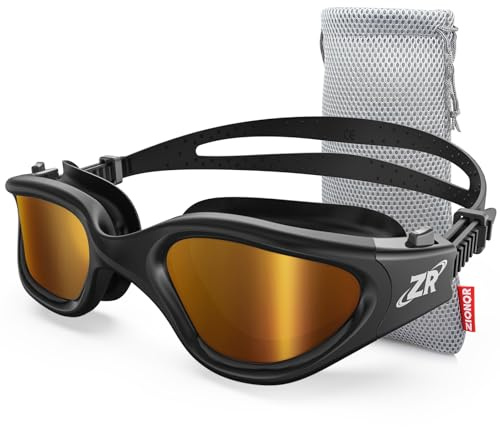 ZIONOR G1 - Gafas de natación polarizadas para unisex y adulto y mujer, anti niebla, 100% anti UV gafas de buceo