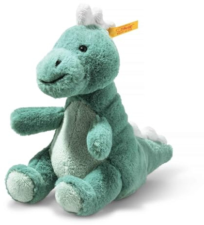 Steiff 067242 Soft Cuddly Friends Joshi Baby T-Rex 16cm, gruenblau, Aqua Green