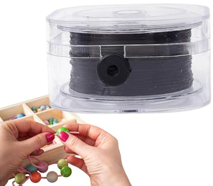 TROONZ Corde de Bracelet élastique, Ficelle élastique pour Bracelets,Bracelet Extensible Faisant de la Ficelle dans Une boîte | Ficelle Extensible pour la Fabrication de Bijoux, Cordon de Bracelet,