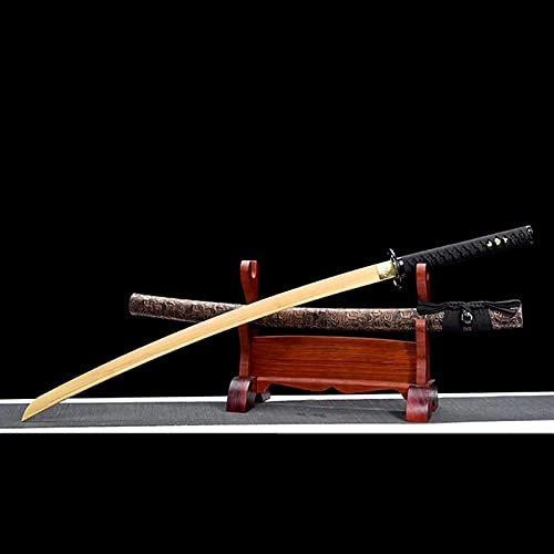 Katana da addestramento in bambù naturale da 103 cm con fodero, spada da samurai giapponese, fatta a mano per regali, cosplay, decorazioni per la casa, esposizione da collezione, allenamento Kendo, p