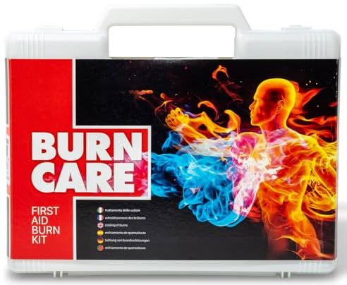 Valigetta di Pronto Soccorso KIT USTIONI BURN CARE TRIX medic 1 con supporto a muro 240x190x50 mm --