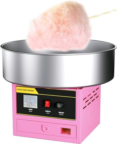 Wrobelax 1200 W kommerzielle Zuckerwatte-Maschine, professionelle Zuckerwatte-Maschine, elektrische Zuckerwatte-Maschine für Geburtstagsparty (Farbe: Rosa)