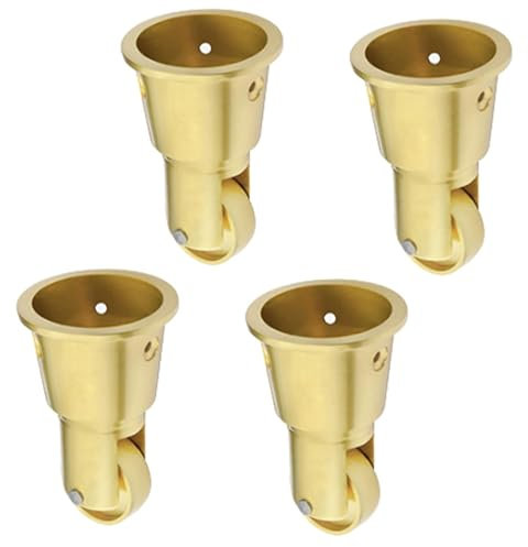 Ruedas Giratorias De Repuesto Ruedas Giratorias for Carros Ruedas Giratorias De Latón Macizo,Rueda Móvil Pequeña for Carro De Mesa for Muebles,Ajuste Estilo Taza,Capacidad De Carga 330Lbs/150Kg,con To