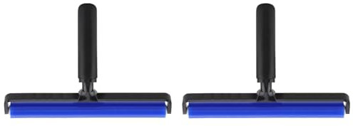 TOPINCN 2 Piezas Rodillo de Silicona para Suciedad Limpiador de Rodillo de Eliminación de Polvo de Silicona Herramienta de Limpieza Eficaz Hogar Dormitorio Sala de Estar Oficina Azul