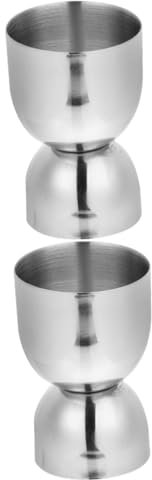 Alipis 2pcs Precision Measuring Cup Stainless Steel Jigger Essential Bartending Tool Easy to Clean