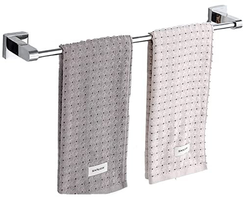 SpeeSy Einzelne Handtuchstangen für die Dusche, Handtuchhalter aus Edelstahl, Wandmontage, Schraubenmontage, quadratische, Glatte Handtuchstange, 40 cm – 100 cm (Größe: 100 cm)