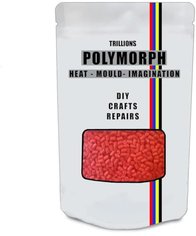 Polimorfo rojo moldeable a mano, 200 g, termoplástico, usos ilimitados, manualidades, reparaciones de bricolaje, modelado, prototipos