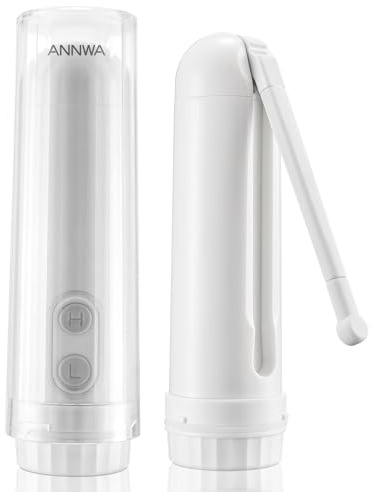 ANNWA Travel Portable Bidet Sprayer 140mL Nozzle 180° Adjustment IPX6 Handheld Bidet for Personal Hygiene Cleaning, Baby Wash, Postnatal Care, Perineal & Hemorrhoid Treatment(AM-US-NHJ002E)
