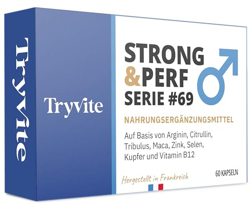 60 Kapseln für Männer – Ginseng- & Maca-Komplex + Arginin & Citrullin – Zink & Selen