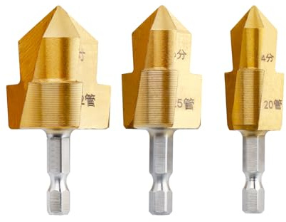 Bestgle 3 Pcs Forets de Levage PPR, Forets D'alésage de tuyau Robustes, D'alésoir de Tuyau en PVC, Alésoir en PVC, Foret D'expansion de Tuyau D'eau, 20/25 / 32mm