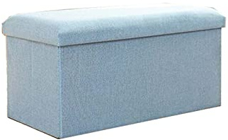 Pouf rettangolare 76 x 38 x 38 cm morbido poggiapiedi ottomano moderno contenitore sgabello basso divano sgabello elegante cassapanca portaoggetti per soggiorno e camera da letto