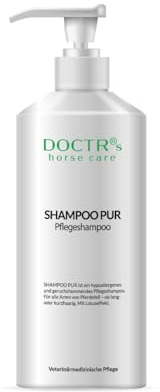 DOCTR s Champú para caballos – Champú nutritivo – Antiolores – Repelente de insectos y parásitos – Antipatógeno – Reduce el vello – pH adaptable – Apto para alimentos – Sin fragancias – Champú PUR