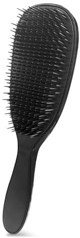 Flintronic Detangler Brosse à Cheveux, Brosse de Coiffage Démêlante, Réduit la Casse, Cheveux Secs et Mouillés, Pour Démêler, Mettre En Forme, Définir les Boucles Pour les Femmes et les Hommes - Noir
