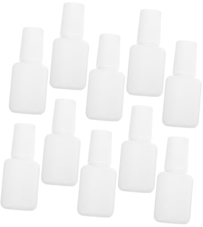 HONMEET 22 St Tomma Nagellacksflaskor med Borste och Skruvlock Återfyllningsbara Behållare för Nagelolja och Nagellim Läckagesäkra Flaskor för Nagelvård och Konstnärlig Manikyr