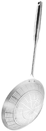 FACAIIO Escurridor de acero inoxidable con mango de palisandro para fideos, freír, olla caliente, cuchara coladora de malla de varios tamaños de 40-45 cm