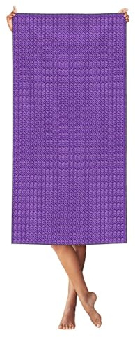 AYYQWE Asciugamano da spiaggia con stampa di farfalle viola, leggero, per adulti e bambini, da viaggio, per prendere il sole, campeggio, salotto all'aperto