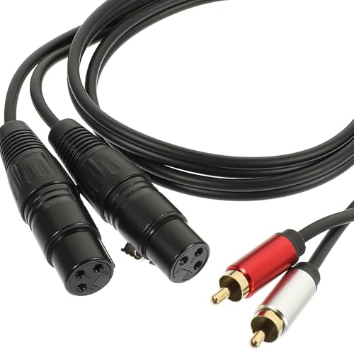 ROMISBABA Câble Adaptateur Rca vers Xlr Femelle 1 Mètre Blindage Spiralé pour Amplificateur et Mixeur Audio Symétrique en Usage Professionnel