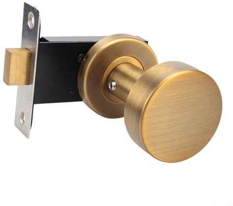 Yhenlovtt Serrure de porte simple face sans clé en acier inoxydable 304 – Serrure de poignée intérieure invisible pour portes intérieures, 35 à 55 mm d'épaisseur, anti-effraction et esthétique