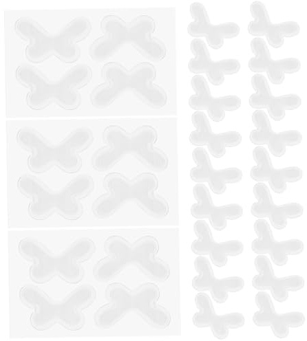 WRITWAA 40 Paia Orecchie e Flessibile in Silicone per Orecchie Sventola Design con Supporto Farfalla Adesivo Trasparente per Quotidiano