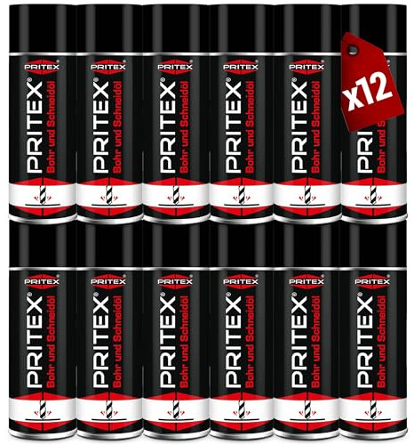 PRITEX Bohr- & Schneidöl Spray 12x 400ml, Schmieröl Kühlmittel