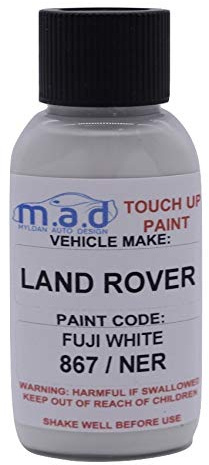 M.A.D MYLDAN AUTO DESIGN Touch Up Paint for LAND ROVER FUJI WHITE LRC 867 Compatible with DISCOVERY FREELANDER - 30ml Kit, Gloss Finish with Built-in Brush - Helios Paint