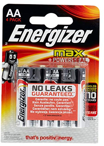 Energizer Piles alcalines AA, 4 Piles de Chaque