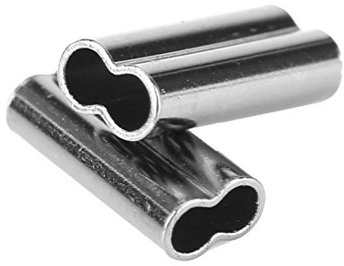 Manicotti da Pesca 100pcs Doppio Tubo a Canna Cilindrica Connettori in Rame da 1/1.2/1.4/1.6/1.8 / 2mm(2.0 * 10mm)