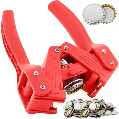 Bottle Capper Including 300 Free Caps for Home Brew Beer Making