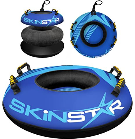 SkinStar Profi Snow Tube Schlitten Bob Rodel Reifen Schneereifen Rutschreifen Ø70cm Blue
