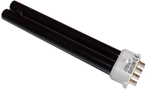 UVBrite® PL 9W 2G7 BLB 4-Pin [9 Watt] Long-Life 9000 Hour Blacklight Bulb for UV Bank Note Money Checker Safescan 50/70