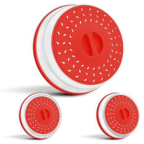 Colonel Cook Coperchio per Microonde |26 CM|✮Garanzia A Vita✮ - Coperchio Microonde in Silicone, Pieghevole, Antischizzi, con Valvola per Sfiato del Vapore, Tappo Microonde per Piatti e Ciotole