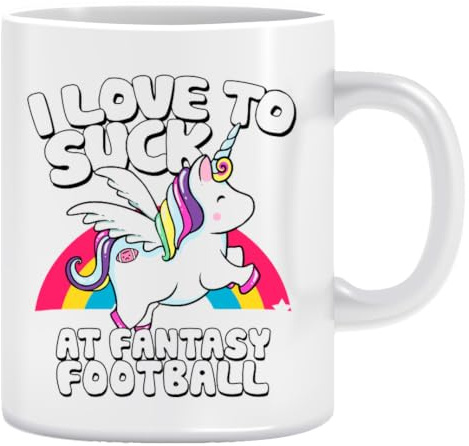 I Suck At Fantasy Football Loser Unicorn - Football Kaffeebecher Becher Tassen Ceramic Mug Cup