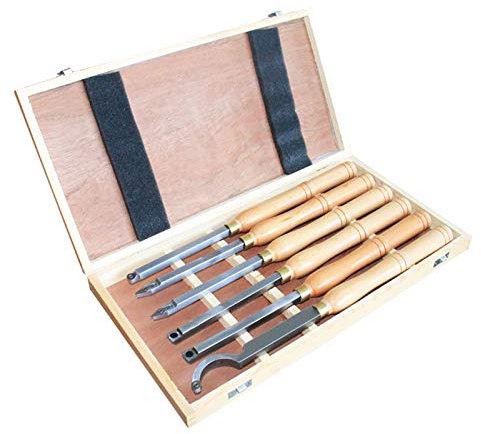 Outils De Tournage En Carbure 6 pièces, Bois tournage Carbide, Carbure Indexable, Avec Insert En Carbure Rond/Carré/Diamant Jeu D'Outils De Tournage Sur Bois