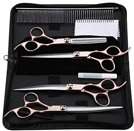 Fydun 4 st professionella grooming scissors, guldgreppssax, katthund trioming scissorset